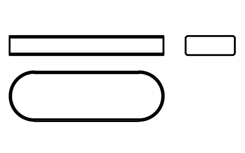 Vorschau des Symbols Flache Passfeder Form A 18 x 7 x 56, Block KEY_A_18X7X56