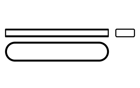 Vorschau des Symbols Flache Passfeder Form A 20 x 8 x 110, Block KEY_A_20X8X110