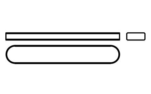Vorschau des Symbols Flache Passfeder Form A 20 x 8 x 125, Block KEY_A_20X8X125