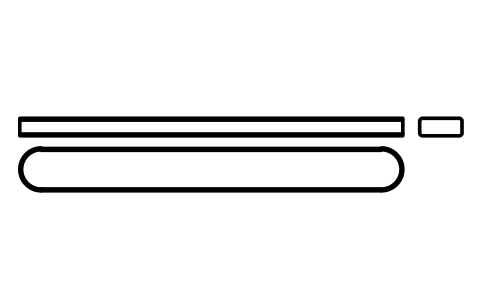 Vorschau des Symbols Flache Passfeder Form A 20 x 8 x 180, Block KEY_A_20X8X180
