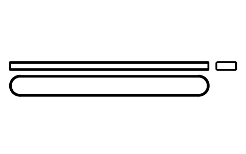 Vorschau des Symbols Flache Passfeder Form A 20 x 8 x 200, Block KEY_A_20X8X200