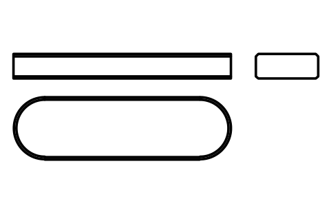 Vorschau des Symbols Flache Passfeder Form A 20 x 8 x 70, Block KEY_A_20X8X70