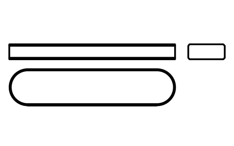 Vorschau des Symbols Flache Passfeder Form A 22 x 9 x 100, Block KEY_A_22X9X100