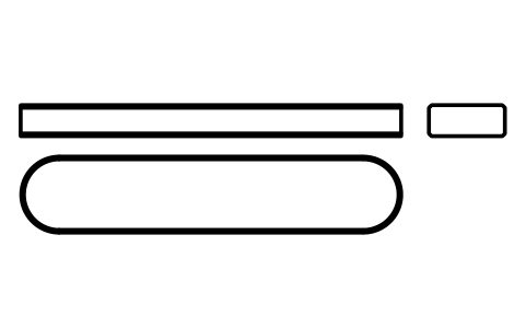 Vorschau des Symbols Flache Passfeder Form A 22 x 9 x 110, Block KEY_A_22X9X110