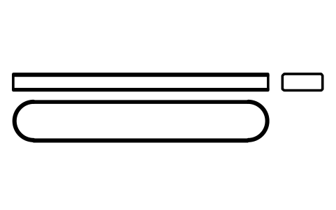 Vorschau des Symbols Flache Passfeder Form A 22 x 9 x 140, Block KEY_A_22X9X140