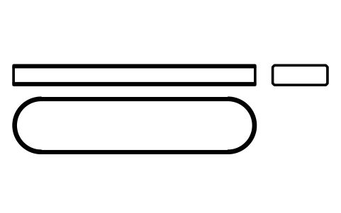 Vorschau des Symbols Flache Passfeder Form A 25 x 9 x 110, Block KEY_A_25X9X110