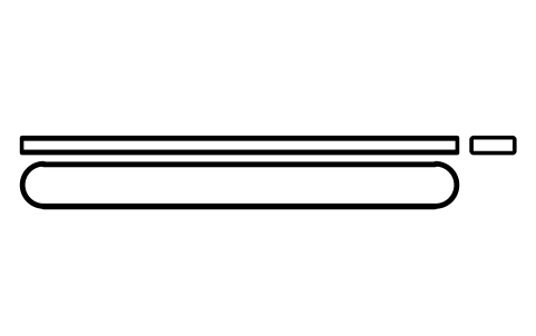 Vorschau des Symbols Flache Passfeder Form A 25 x 9 x 250, Block KEY_A_25X9X250