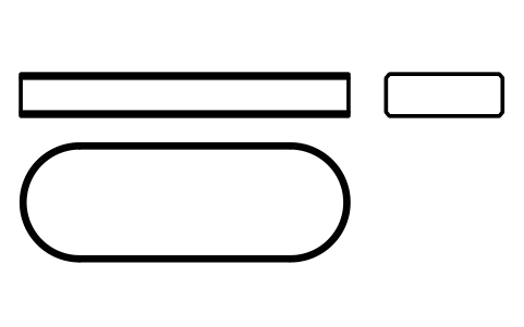 Vorschau des Symbols Flache Passfeder Form A 25 x 9 x 70, Block KEY_A_25X9X70