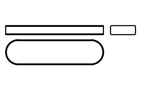 Vorschau des Symbols Flache Passfeder Form A 28 x 10 x 110, Block KEY_A_28X10X110