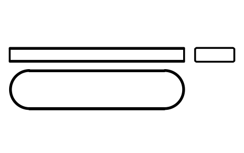 Vorschau des Symbols Flache Passfeder Form A 28 x 10 x 125, Block KEY_A_28X10X125