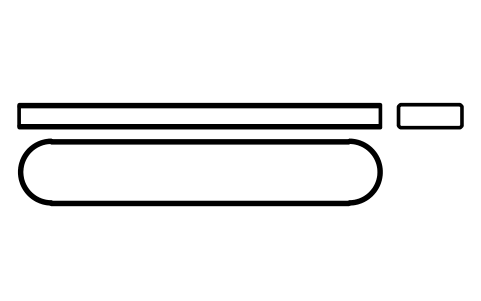 Vorschau des Symbols Flache Passfeder Form A 28 x 10 x 160, Block KEY_A_28X10X160