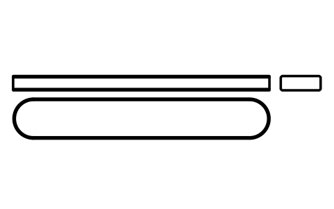 Vorschau des Symbols Flache Passfeder Form A 28 x 10 x 180, Block KEY_A_28X10X180