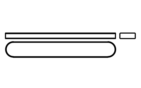 Vorschau des Symbols Flache Passfeder Form A 28 x 10 x 200, Block KEY_A_28X10X200