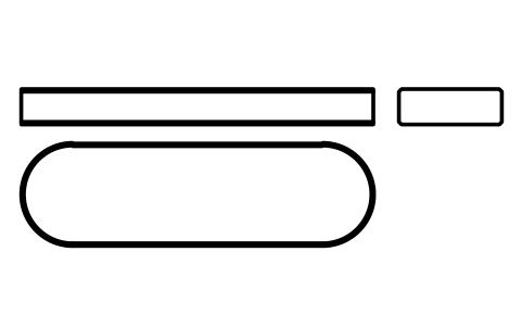 Vorschau des Symbols Flache Passfeder Form A 32 x 11 x 110, Block KEY_A_32X11X110