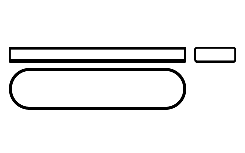 Vorschau des Symbols Flache Passfeder Form A 32 x 11 x 140, Block KEY_A_32X11X140