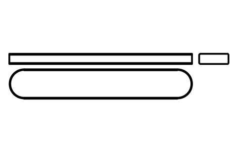 Vorschau des Symbols Flache Passfeder Form A 32 x 11 x 200, Block KEY_A_32X11X200