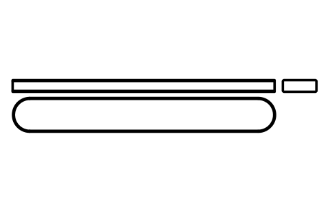 Vorschau des Symbols Flache Passfeder Form A 32 x 11 x 250, Block KEY_A_32X11X250