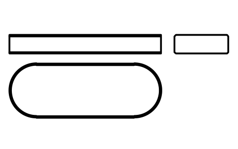 Vorschau des Symbols Flache Passfeder Form A 32 x 11 x 90, Block KEY_A_32X11X90