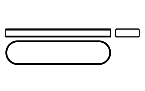 Vorschau des Symbols Flache Passfeder Form A 36 x 12 x 160, Block KEY_A_36X12X160