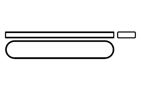 Vorschau des Symbols Flache Passfeder Form A 36 x 12 x 220, Block KEY_A_36X12X220