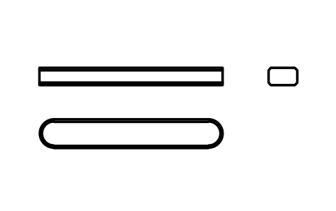 Vorschau des Symbols Flache Passfeder Form A 5 x 3 x 32, Block KEY_A_5X3X32