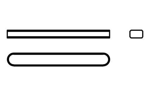 Vorschau des Symbols Flache Passfeder Form A 5 x 3 x 40, Block KEY_A_5X3X40