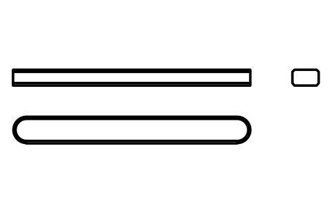 Vorschau des Symbols Flache Passfeder Form A 5 x 3 x 45, Block KEY_A_5X3X45