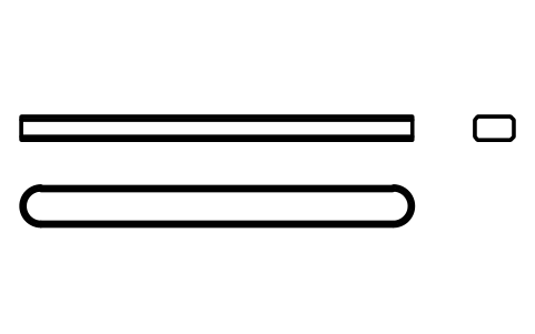 Vorschau des Symbols Flache Passfeder Form A 5 x 3 x 50, Block KEY_A_5X3X50