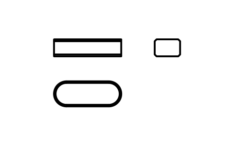 Vorschau des Symbols Flache Passfeder Form A 6 x 4 x 16, Block KEY_A_6X4X16