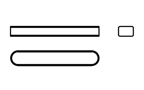 Vorschau des Symbols Flache Passfeder Form A 6 x 4 x 36, Block KEY_A_6X4X36