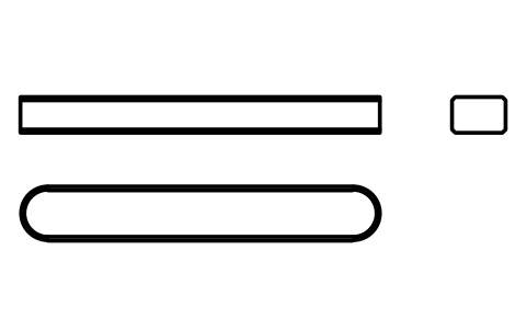Vorschau des Symbols Flache Passfeder Form A 6 x 4 x 40, Block KEY_A_6X4X40