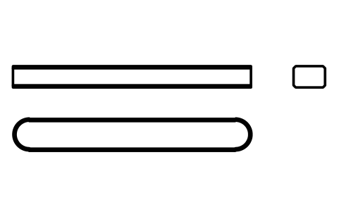 Vorschau des Symbols Flache Passfeder Form A 6 x 4 x 45, Block KEY_A_6X4X45