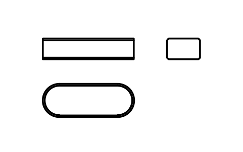 Vorschau des Symbols Flache Passfeder Form A 8 x 5 x 22, Block KEY_A_8X5X22
