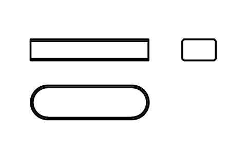 Vorschau des Symbols Flache Passfeder Form A 8 x 5 x 28, Block KEY_A_8X5X28