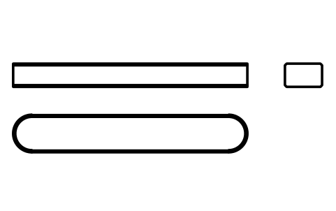 Vorschau des Symbols Flache Passfeder Form A 8 x 5 x 50, Block KEY_A_8X5X50