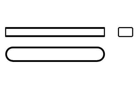 Vorschau des Symbols Flache Passfeder Form A 8 x 5 x 56, Block KEY_A_8X5X56
