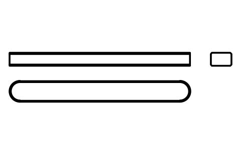Vorschau des Symbols Flache Passfeder Form A 8 x 5 x 70, Block KEY_A_8X5X70