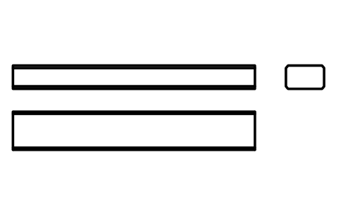 Vorschau des Symbols Flache Passfeder Form B 10 x 6 x 63, Block KEY_B_10X6X63