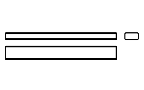 Vorschau des Symbols Flache Passfeder Form B 12 x 6 x 100, Block KEY_B_12X6X100