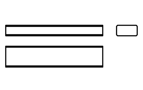 Vorschau des Symbols Flache Passfeder Form B 12 x 6 x 56, Block KEY_B_12X6X56