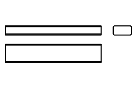 Vorschau des Symbols Flache Passfeder Form B 12 x 6 x 63, Block KEY_B_12X6X63