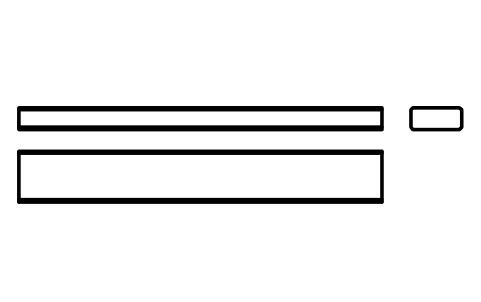 Vorschau des Symbols Flache Passfeder Form B 14 x 6 x 100, Block KEY_B_14X6X100