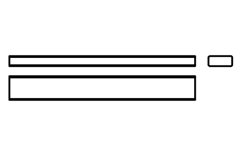Vorschau des Symbols Flache Passfeder Form B 14 x 6 x 110, Block KEY_B_14X6X110