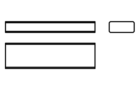 Vorschau des Symbols Flache Passfeder Form B 14 x 6 x 50, Block KEY_B_14X6X50