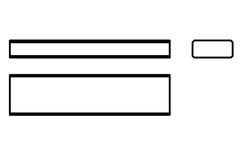 Vorschau des Symbols Flache Passfeder Form B 14 x 6 x 56, Block KEY_B_14X6X56