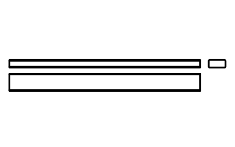 Vorschau des Symbols Flache Passfeder Form B 16 x 7 x 180, Block KEY_B_16X7X180