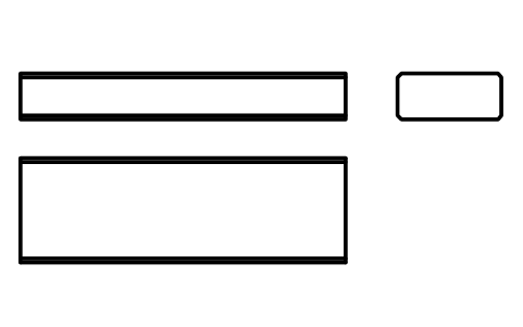 Vorschau des Symbols Flache Passfeder Form B 16 x 7 x 50, Block KEY_B_16X7X50