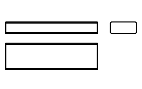 Vorschau des Symbols Flache Passfeder Form B 16 x 7 x 56, Block KEY_B_16X7X56