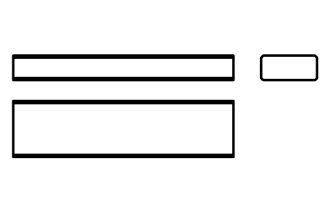 Vorschau des Symbols Flache Passfeder Form B 16 x 7 x 63, Block KEY_B_16X7X63