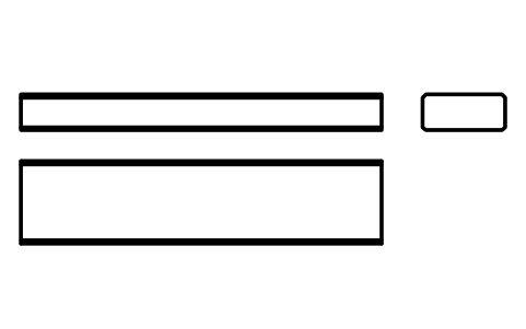 Vorschau des Symbols Flache Passfeder Form B 16 x 7 x 70, Block KEY_B_16X7X70
